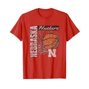 Nebraska Cornhuskers  Basketball 90S Red T-Shirt